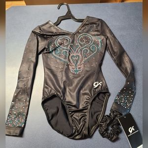 Brand new - Extraordinary jeweled long sleeve competition leotard